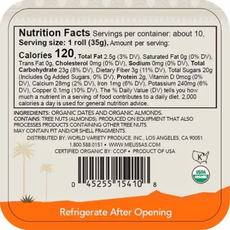 Organic Almond Roll Dates
